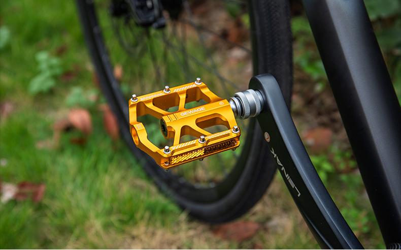 Lightweight Platform Bicycle Pedals with Aluminum Bearings and QR Quick Release