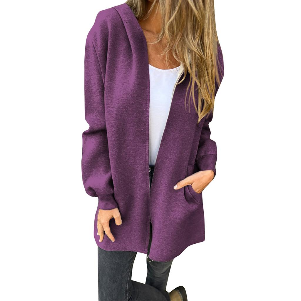 Womens  Jackets Fall Casual Windbreaker Coats Jacket Outerwear With Pockets Long Sleeve Coat Casual Jacket