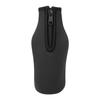 Fashion Solid Colors Beer Bottle Sleeve with Zipper Beverage Bottles Can Holder(black)