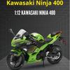 1/12 Scale Motorcycle Model for Kawasaki 400 Shock-Proof Alloy Motorcycle Model Toy Car Decoration Bracket Children's Toy