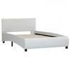 LED White Faux Leather Bed Frame 90 x 200 cm