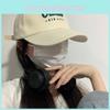 Beige Elegant Baseball Cap With Stylish Letter Embroidery Perfect For Summer Outfits