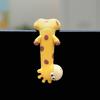 4Pcs Cartoon Figurine Computer Monitor Decoration Fruit Cat Extinguisher Giraffe God of Wealth Statue Resin Sculpture Car Dashboard Ornament