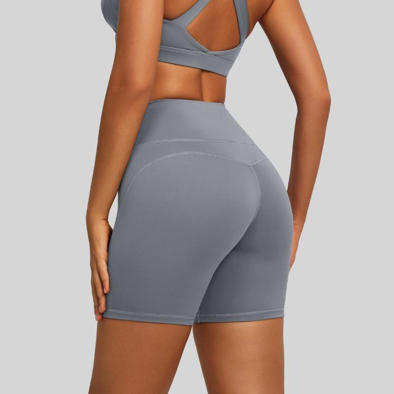 High-Waisted Seamless Yoga Shorts Women 5/8 Length Compression Leggings Breathable Stretch Workout Pants