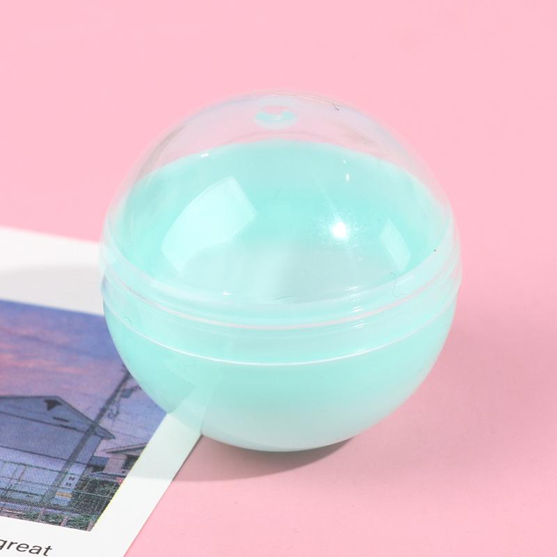 100Pcs Plastic Empty Toy Vending Capsules Half Clear Half Color Round Ball