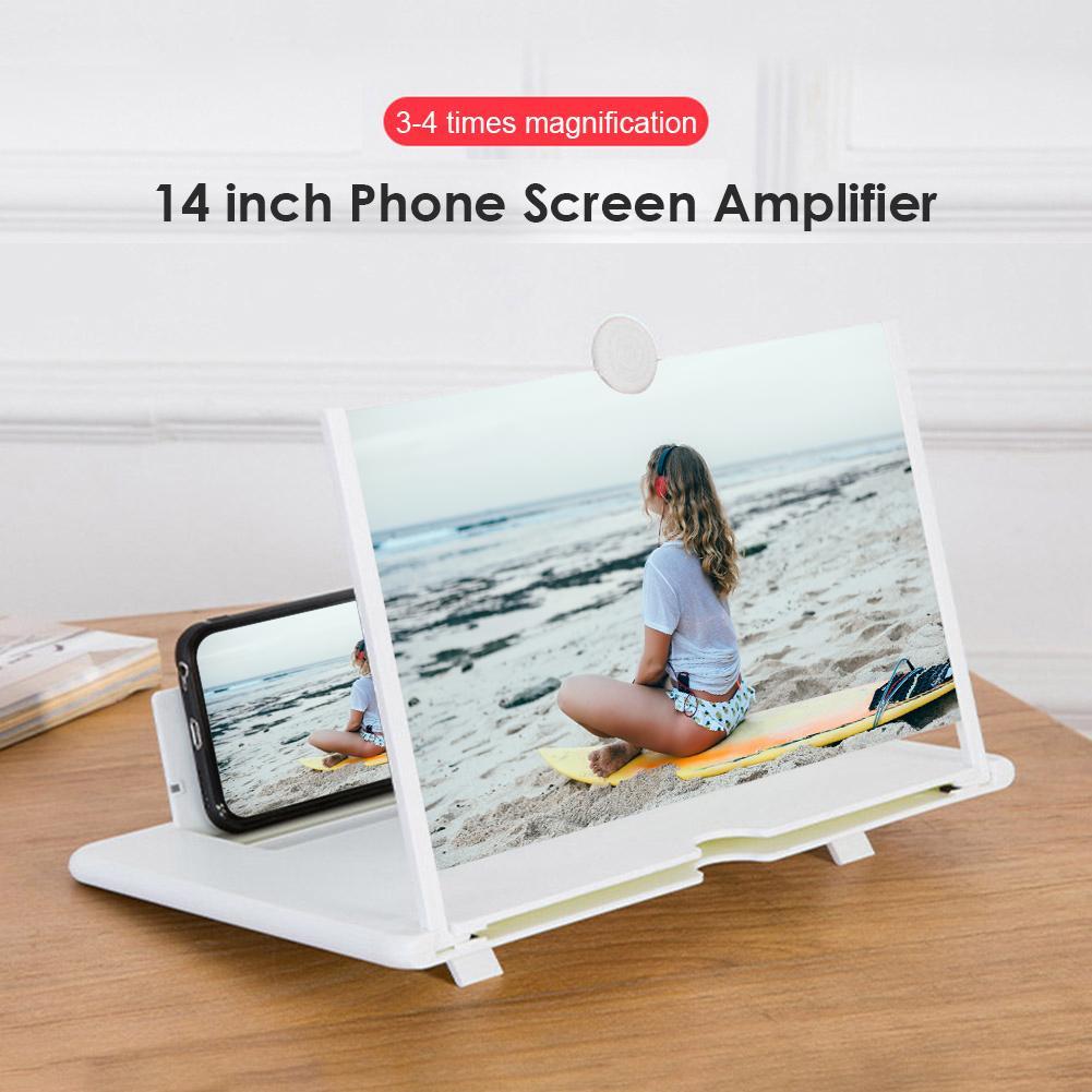 14 Inch Mobile Phone Screen Amplifier 3D HD Projector Mobile Phone Video Magnifier Folding Enlarged Screen Magnifying Bracket