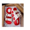 New Two-tone Double Buckle Strap Women Slides Non-slip Thick EVA Platform Casual Indoor Outdoor Slippers