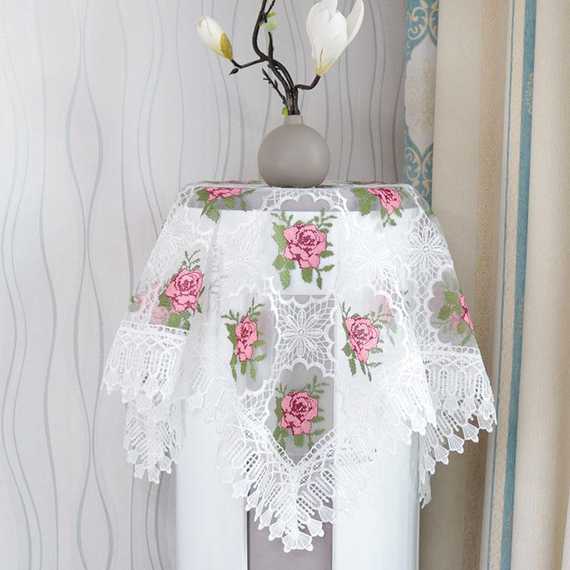 НОВАЯ сетчатая роза цветок вышитая скатерть чехол для стола свадебная вечеринка скатерть кухня Рождество украшение стола и аксессуары