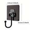 10 шт. черных крючков, самоклеящиеся крючки, вращающиеся, водонепроницаемые, прочные, держатели для наклеек, настенные, дверные, для хранения, подвесные крючки, органайзеры для кухни и ванной комнаты