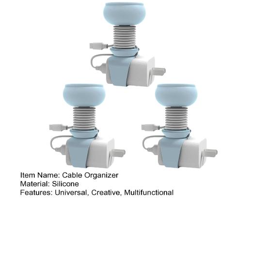 Держатель для зарядки, регулируемый на 360 градусов, органайзер для кабелей для рабочего стола, путешествий