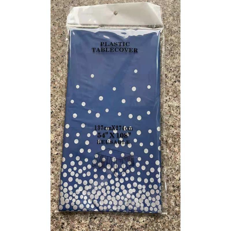 Polka Dot Party Tablecloth PEVA Waterproof and Oil-proof Disposable Party Tablecloth Party Tablecloth