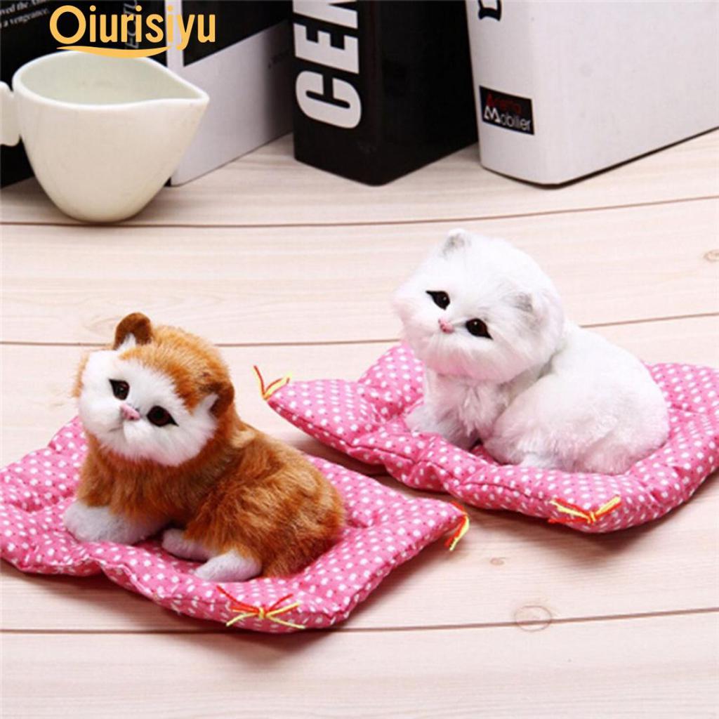 Animal Doll Plush Sleeping Cats Toy with Sound Kids Toys and Hobbies