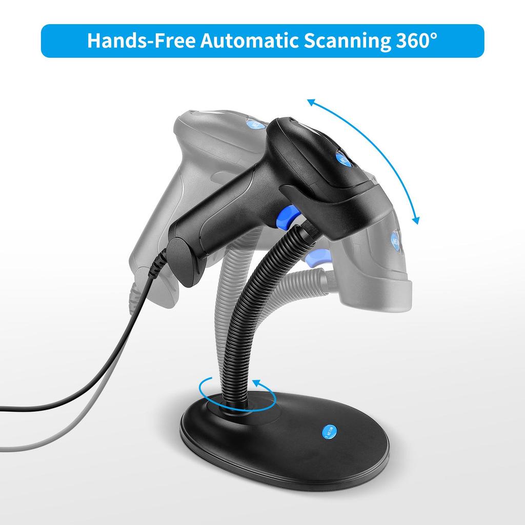 NETUM Bluetooth Wireless Barcode Scanner for 1D/2D Codes – Retail & Supermarket Self-Induction