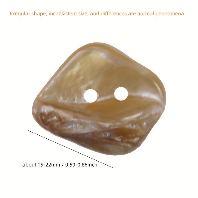 10 шт./набор Пуговицы из натуральной ракушки неправильной формы с двумя отверстиями для DIY, швейной фурнитуры и т. д.