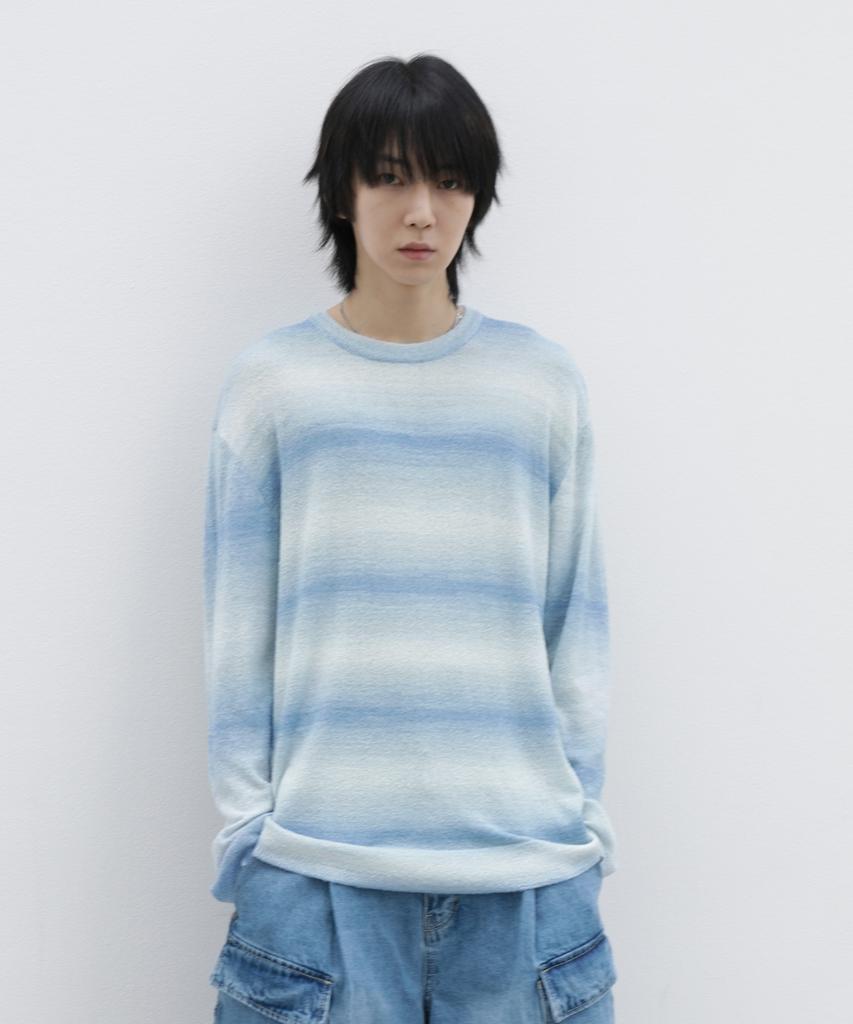 MINAV Gradient Boucle Knit [Blue]