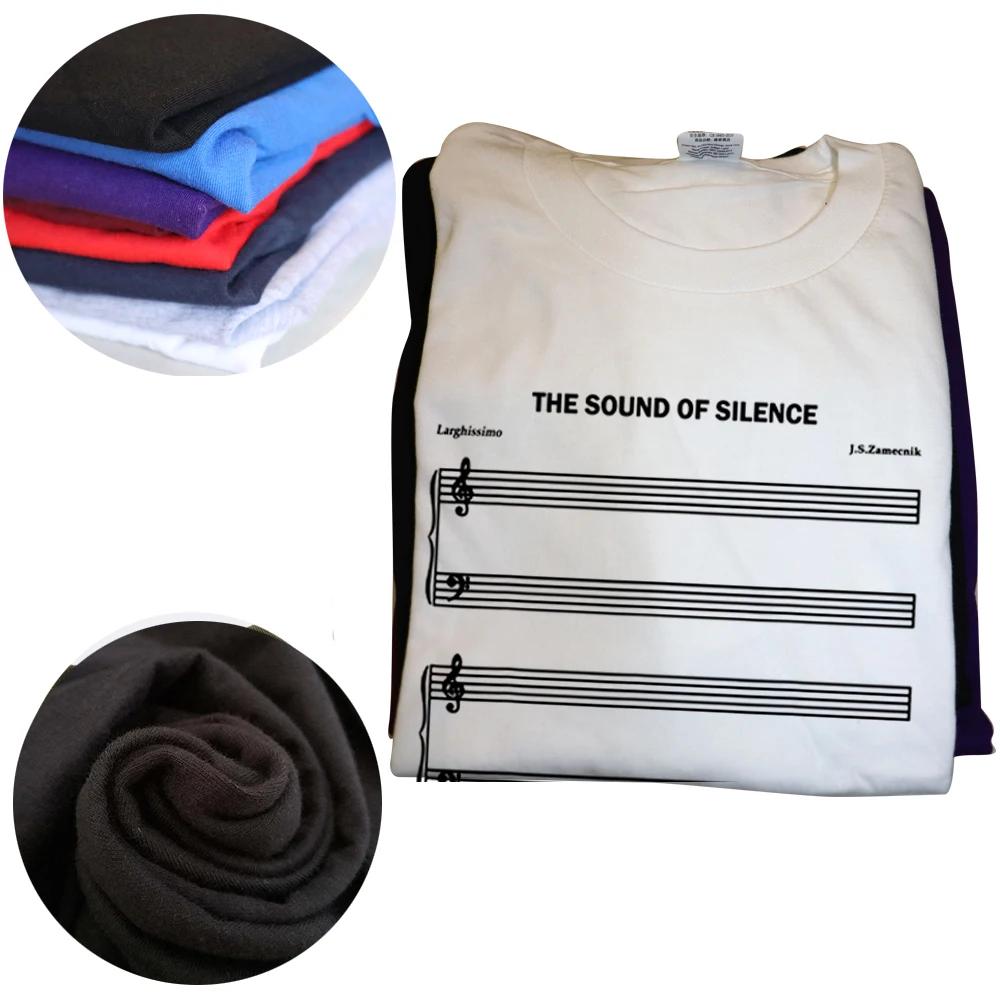 Funny The Sound Of Silence Music Lover T Shirts Graphic Cotton Streetwear Short Sleeve Birthday Gifts Summer Style Tshirt Men