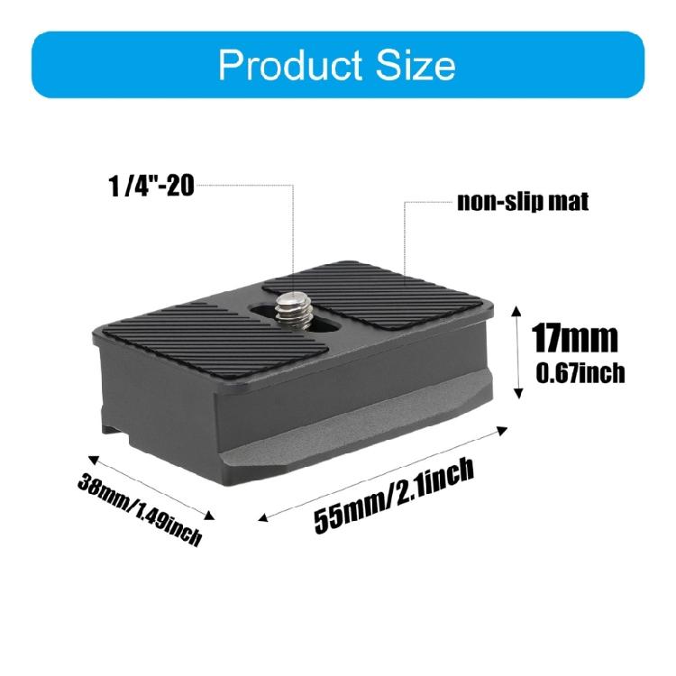 Upper Plate Universal Camera Fitting Upper Quick Release Plate for RS4pro Action Cameras Suitable for All Genders