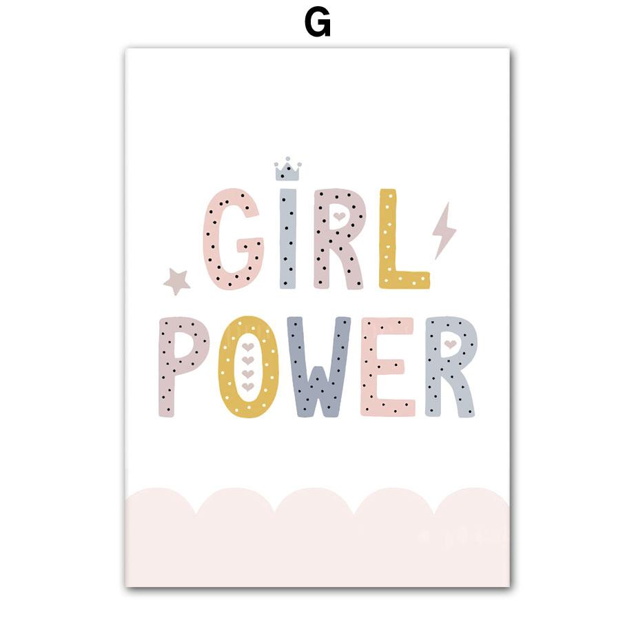 Cute Girl Rabbit Flower Butterfly Rainbow Wall Art Canvas Painting Nursery Posters And Prints Wall Pictures Baby Kids Room Decor