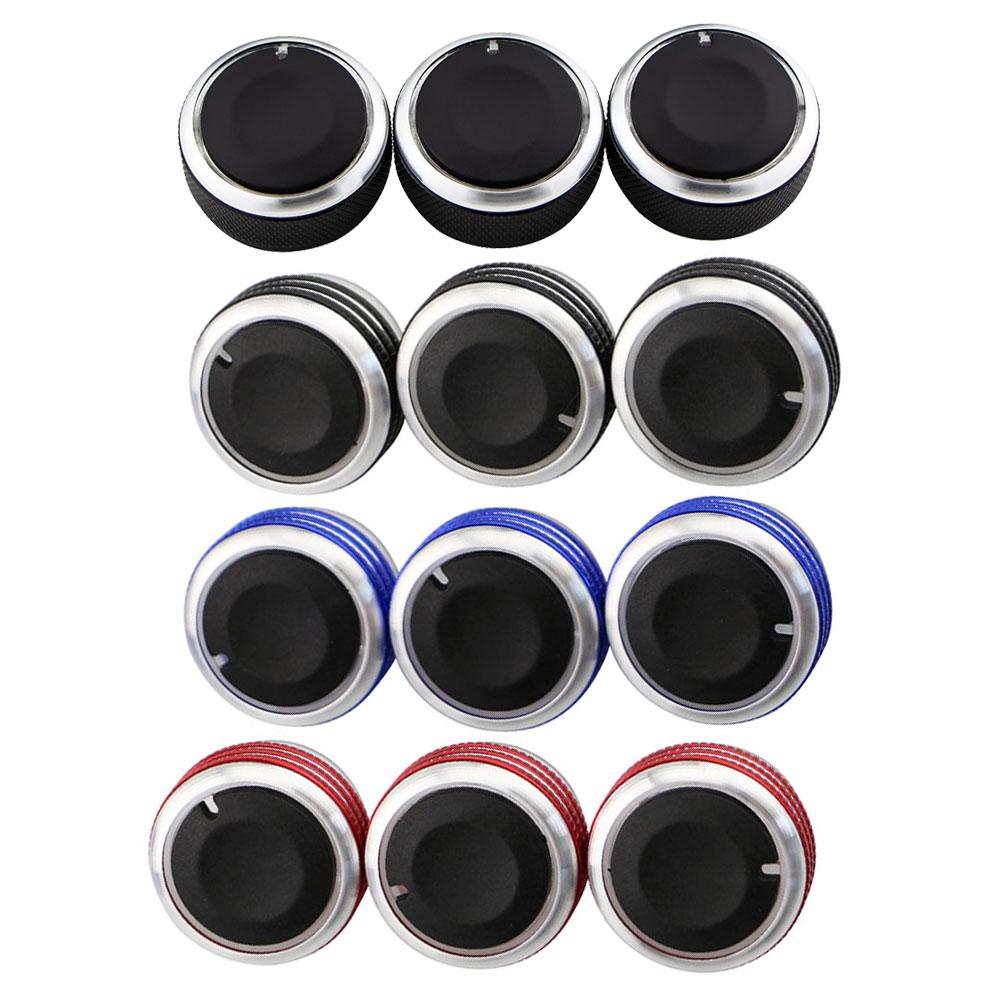 3Pcs Aluminum Alloy Car AC Knob for Mazda 3 M3 2004 - 2013 Air Conditioning Heater Control Switch Button Knobs Accessories