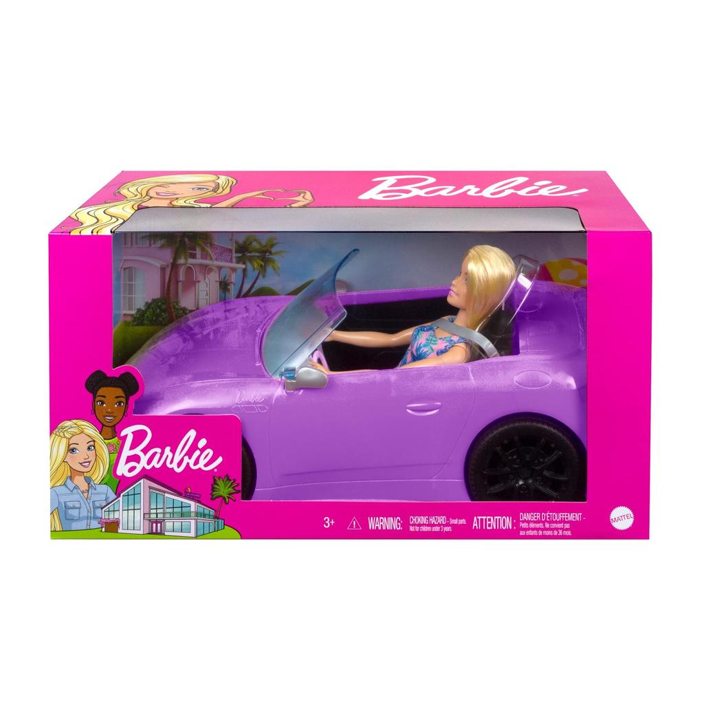 Barbie Cute Purple Car 3 and HBY29 [Doll Included] [Ages Up]