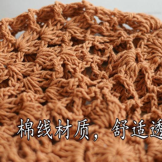 Весенне-летняя ажурная тонкая хлопковая нить ручной работы крючком головной убор элегантный ретро милый декоративный вязаный женский головной убор
