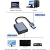 Кабель-адаптер USB 3.0 на HDMI HD 1080P Внешний видеодисплей Совместим для настольного ПК, ноутбука, монитора, телевизора