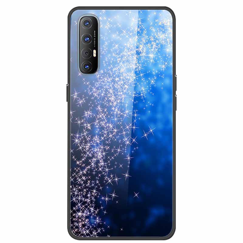 Чехол для телефона Oppo Reno3 Pro 5G Reno 3 Pro Мягкий бампер Закаленное стекло Жесткая задняя крышка Чехлы Для Oppo Reno 3Pro Чехол 6.5" Fundas
