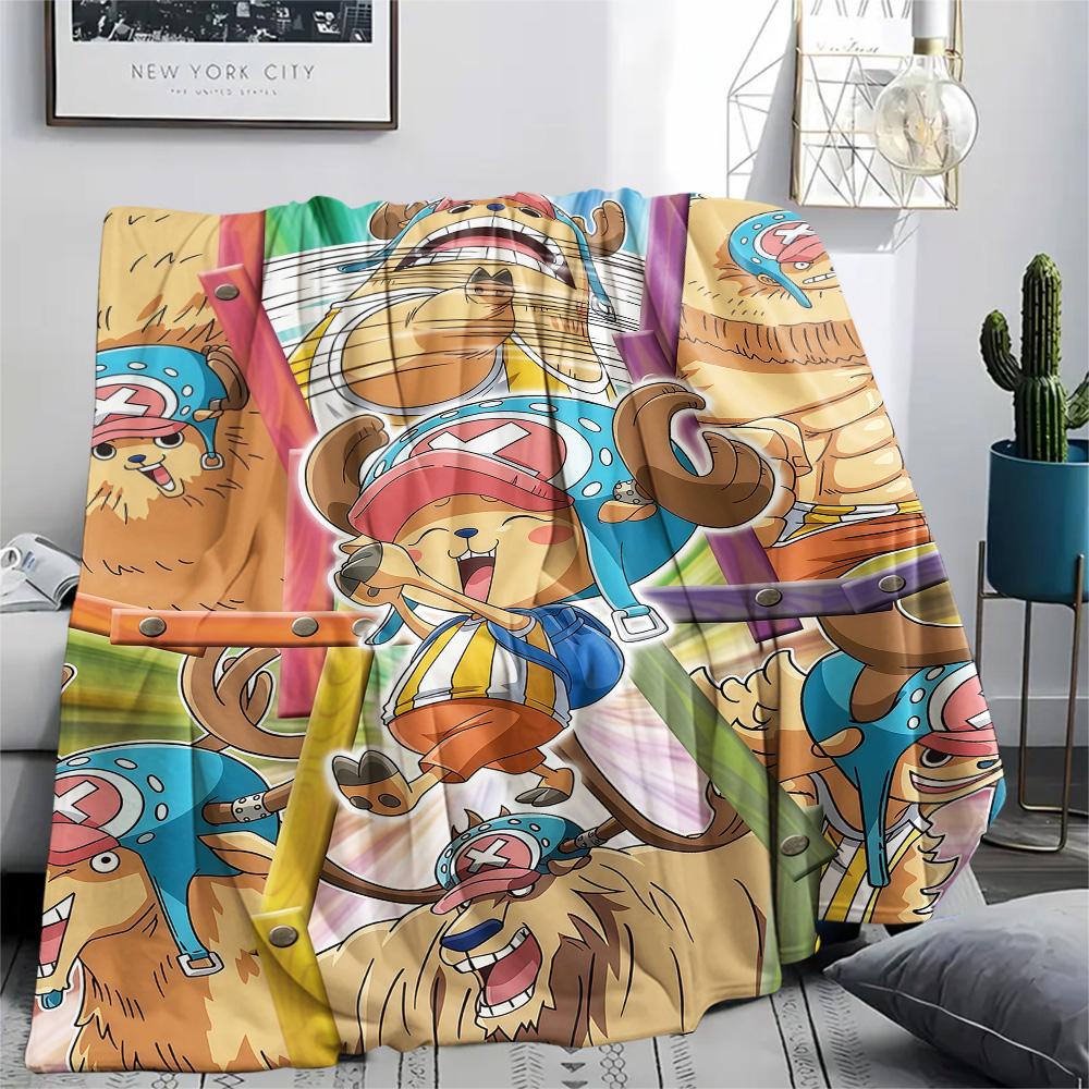 1 шт. Плед из фланели с рисунком Тони Тони Чоппера из One Piece. Подходит для всех сезонов. Для домашнего декора. Тепло и комфорт. Подарки. Праздничный подарок.