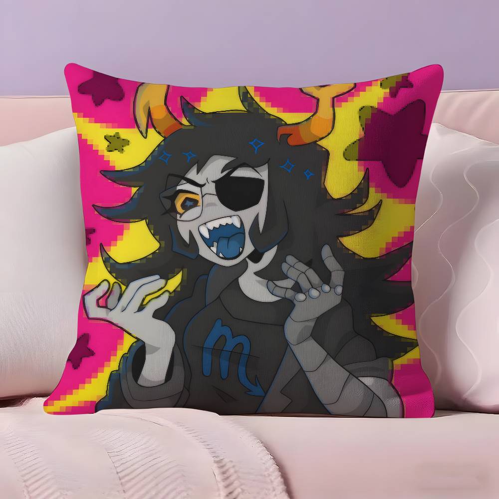 Anime HHomestuck Pillow Case Ultra Soft Skin Friendly Fabric Cloud Like Comfort Concealed Zipper