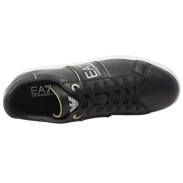 Emporio Armani Кеды на шнуровке с круглым носком, удобные, низкие, унисекс, черные X8X102XK346M700