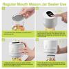 Электрический комплект вакуумного упаковщика Mason Jar Беспроводной автоматический комплект упаковщика банок для хранения продуктов питания и