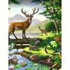 Алмазная картина животное олень 5D вышивка крестиком кролик стразы мозаика подарок ручной работы 30x40 см/12x16 дюймов