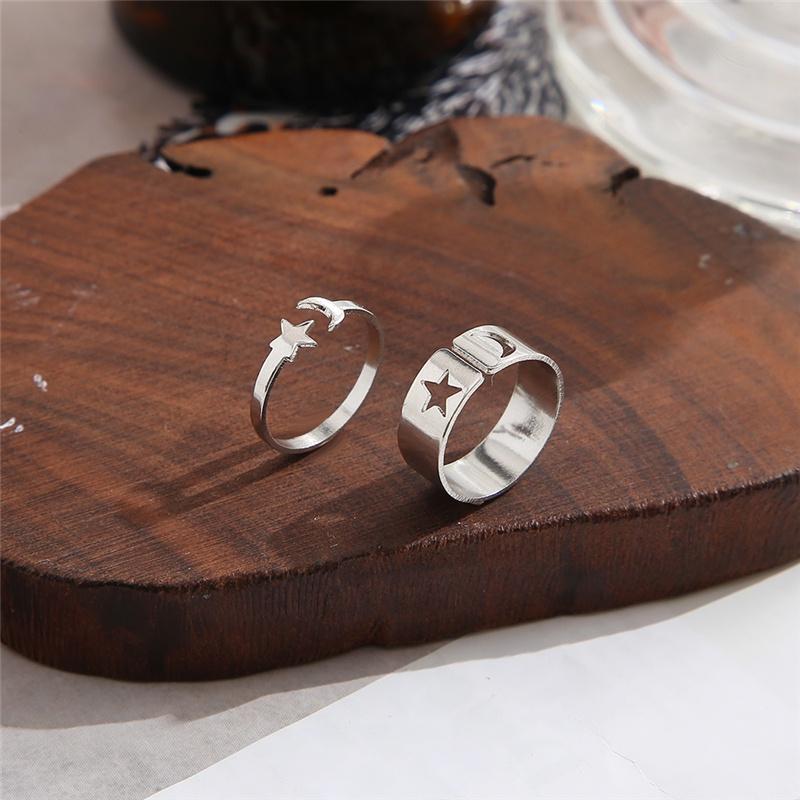 iF ME Модный комплект колец с бабочкой и сердцем, элегантные золотые, серебряные кольца для пар, аксессуары, ювелирные изделия