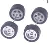 1/64 Wheels For Hotwheels With Rubber Tire Model Car Modified Parts Toys 