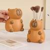 Capybara Pen Holder Cute Animal Shape Desk Organizer for Pens Makeup Brushes Utensils Creative Office Home Decor