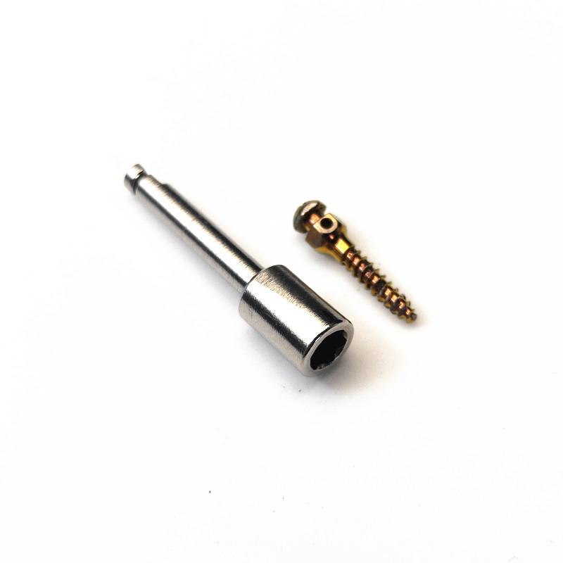 Мини-отвертка для зубного имплантата, ортодонтическая фиксация, шестигранный винт, ключ 20 мм, отвертки с коротким стержнем, инструмент, соответствующий контруглу