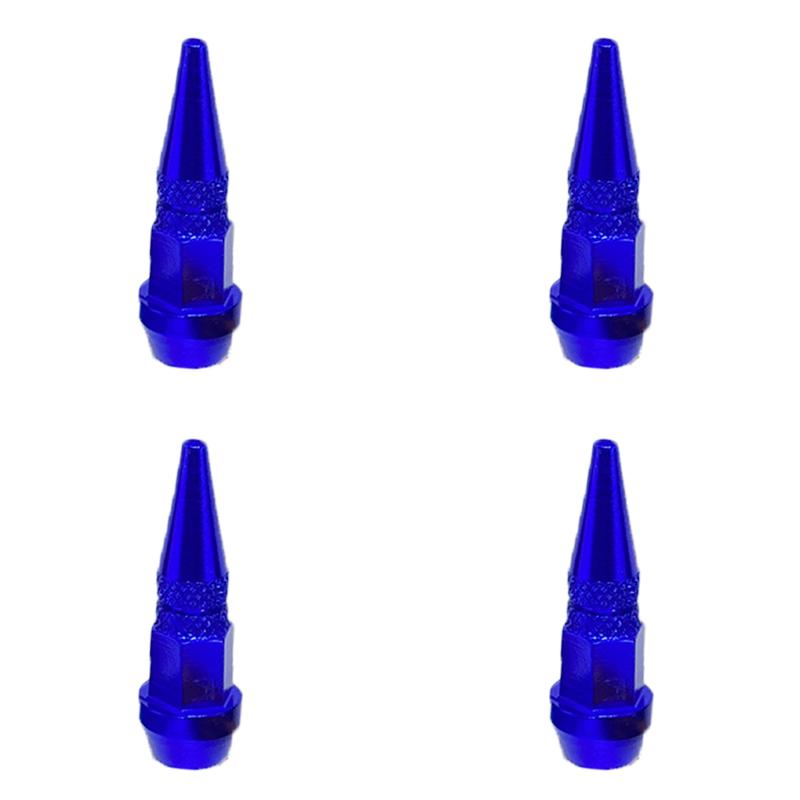 Bullet Valve Caps Car Motorcycle Wheel Tire Valve Caps Alloy Spike Shaped Aluminum Car Styling Auto Exterior Accessories 4Pcs