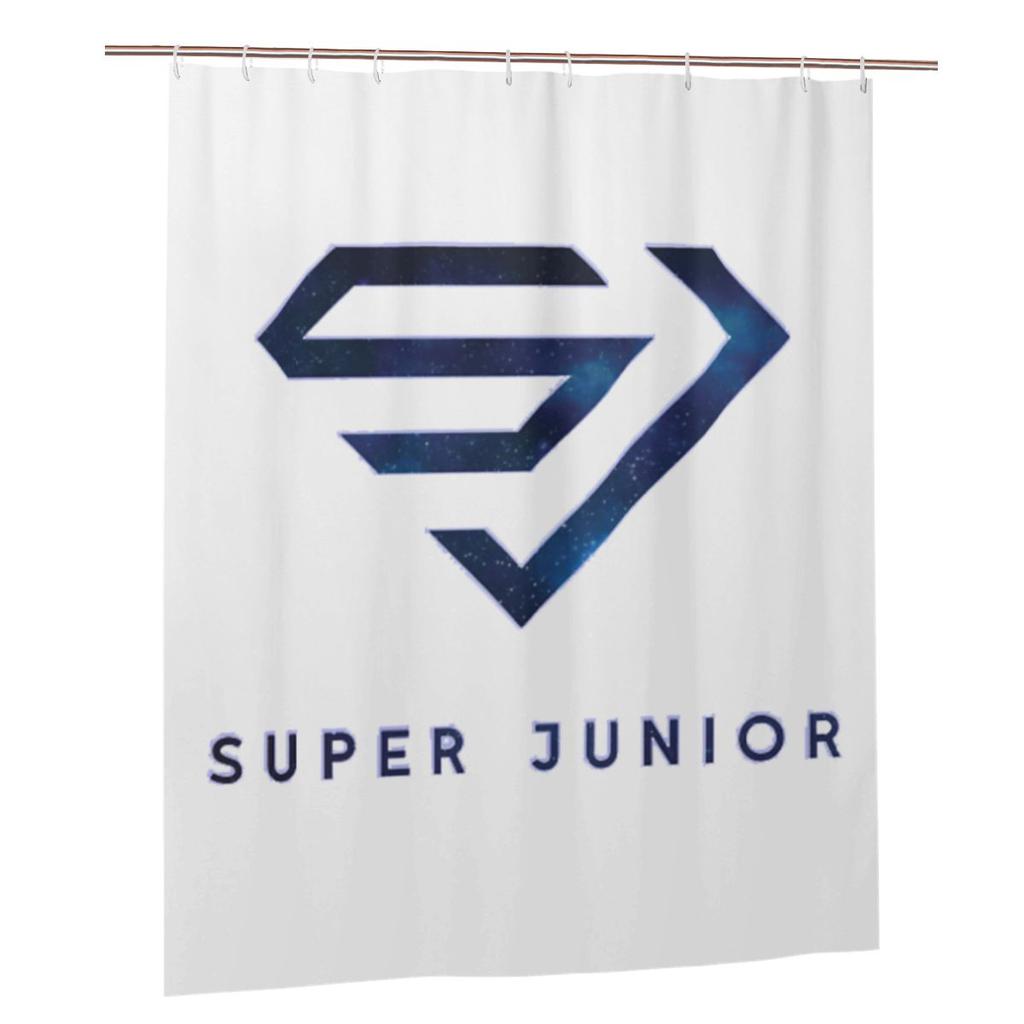 Логотип Super Junior Шторка для душа Ванная комната Полиэстер Водонепроницаемые Занавески для ванны С крючками