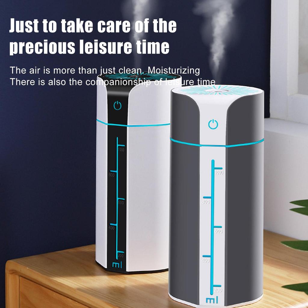 Humidifier Large Room USB Mist Diffuser Auto Shut-Off Humidifiers With 7 Colors LED For Nursery Living Room Basement Bathroom