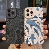 Чехол для телефона с узором кита Для iPhone 16 Pro Max Чехлы Для iPhone 11 12 13 14 15 8 7 Plus 16e XR X XS Ударопрочный силиконовый чехол