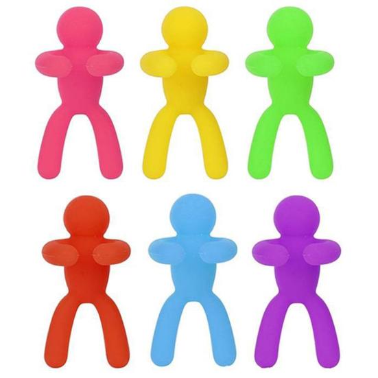 12 шт. маркер для коктейлей милый многоразовый съемный забавный силиконовый креативный скалолазный человечек стиль маркер для бокалов вина брелок бирка ресторанные принадлежности