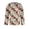 Women's Fashion Christmas Printed Long Sleeve Knitted Cardigan Button Down Jacket