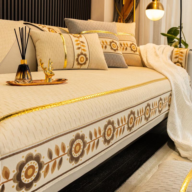 Диванная подушка, универсальная для всех сезонов, кожаная ткань, нескользящая, легкий чехол в роскошном стиле, универсальный чехол для подушки, утолщенный