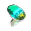 Bi-Color Tourmaline Handmade 925 Sterling Silver Jewelry Ring Size 8 v6J89