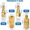 2025 Trend Brass Quick Connect Coupler And Plug Universal 1/4" NPT For Air Fittings Kit High Flow Industrial For Air Compressors