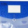 Expandable File Organizer Document Folder with Label Slot, Layered Design Waterproof PP Storage Envelope, Secure Rope Closure for Office And