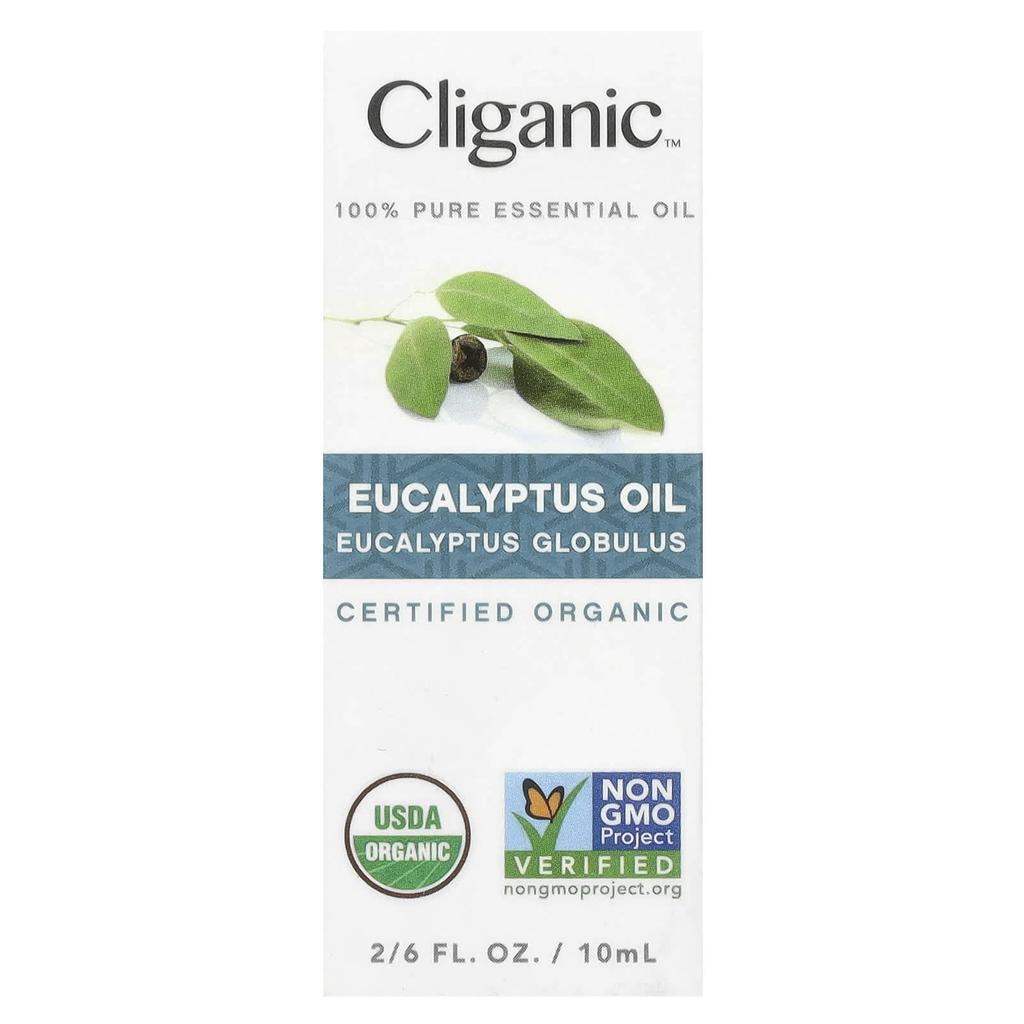 Cliganic Organic Essential Oil, Eucalyptus, 0.33 Fl Oz (10 Ml)