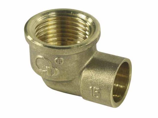 Brass Elbow 15x1/2 Thread For Soldering