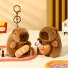 Bag Hanging Capybara Keychain Cute Plush Doll Lovely Capybara Key Pendant  Jewelry Gift