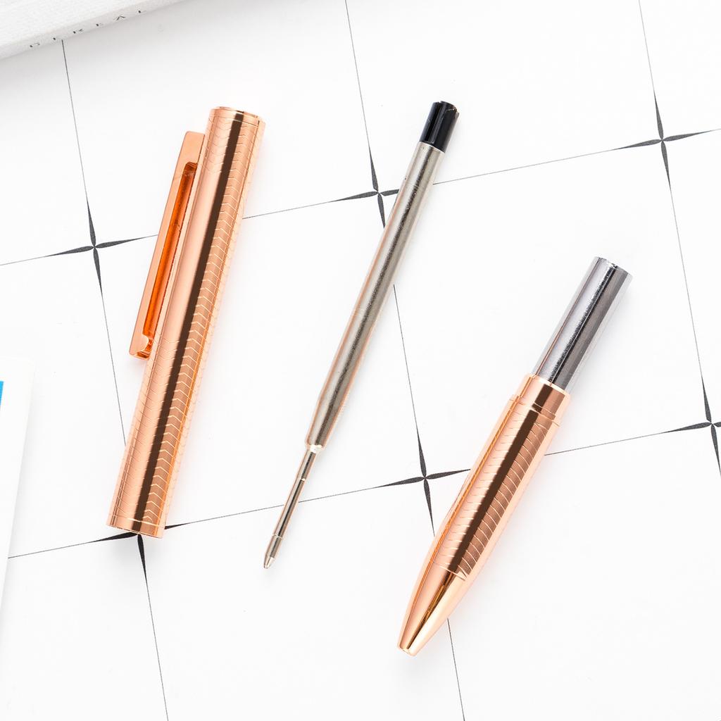 1 шт., креативная разноцветная шариковая ручка, деловые металлические офисные поворотные ручки, школьные канцелярские принадлежности, офисные принадлежности